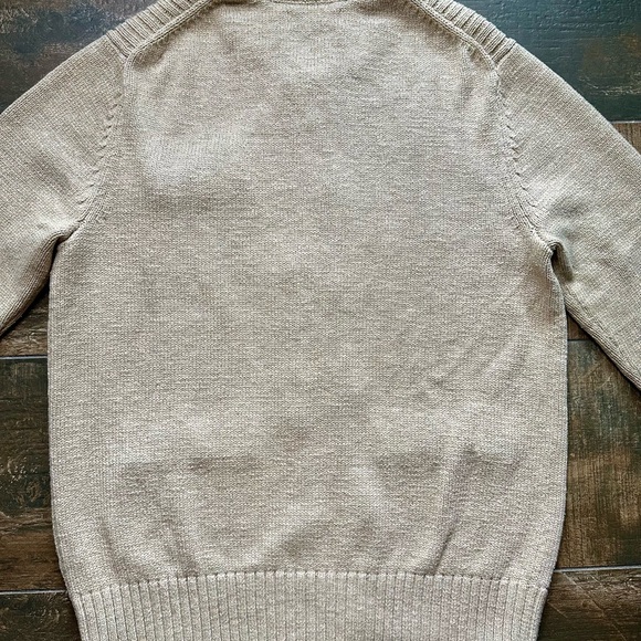 Banana Republic Men’s Shawl Collar Cardigan Sweater Beige Cotton M - Picture 5 of 9